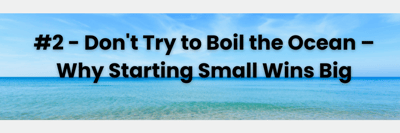 Brenda's AI Blunder: Don't Try to Boil the Ocean – Why Starting Small Wins Big