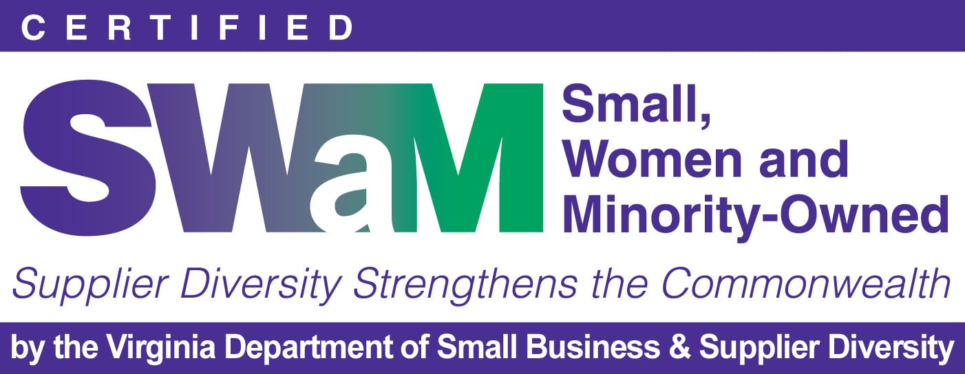 SWaM (Small, Women-owned, and Minority-owned Business) certification logo, Commonwealth of Virginia