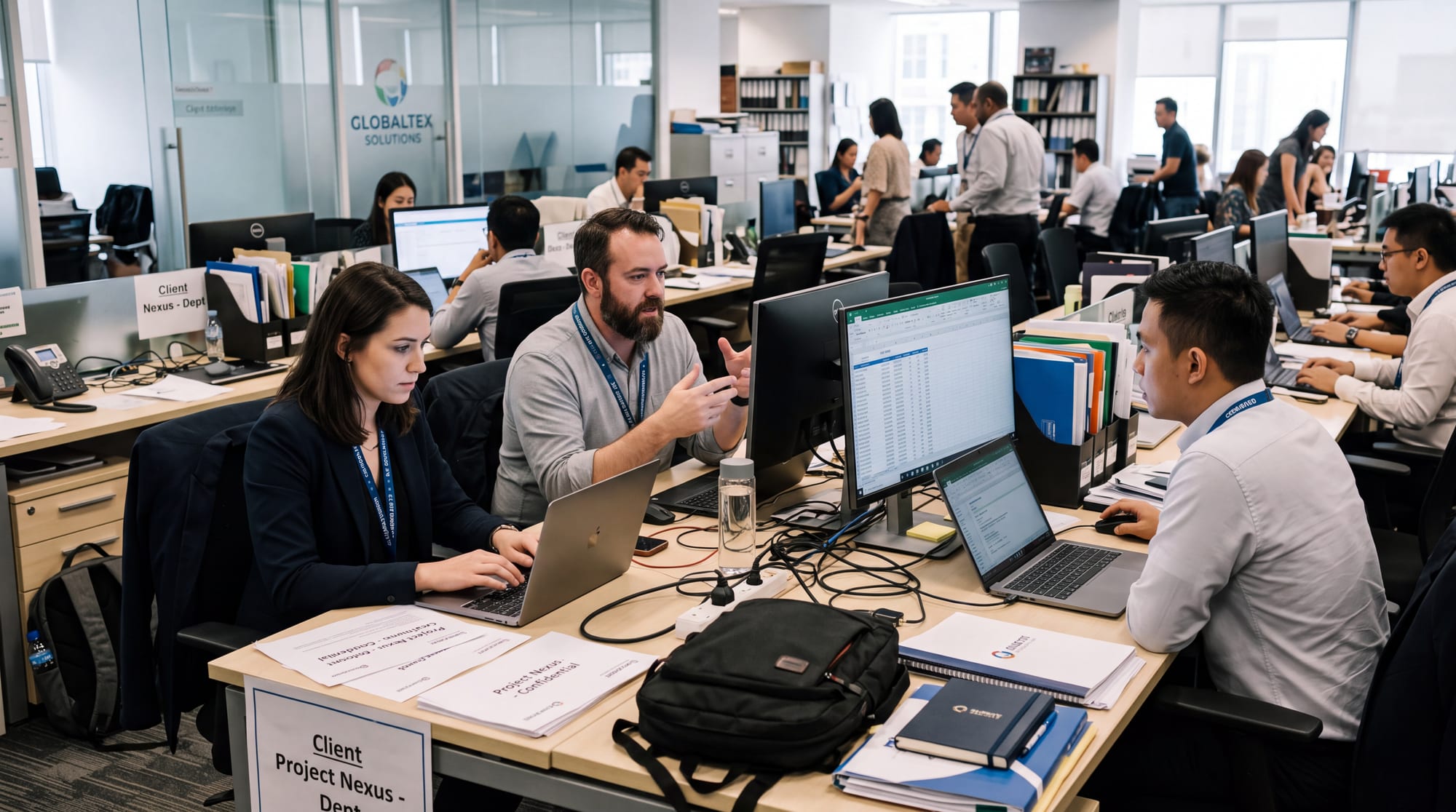 Origamic consultants working alongside a client team in their own environment